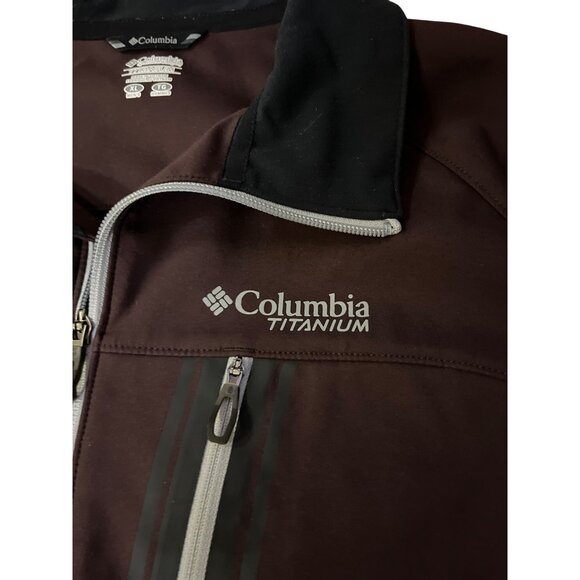 Vintage Columbia Titanium Jacket Mens XL Used Plum Black Zip Front Omni-Shade - Picture 11 of 12